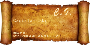 Czeizler Ida névjegykártya